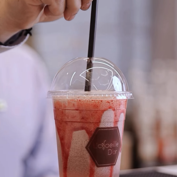 Cold blend drink at L'abeille D'or